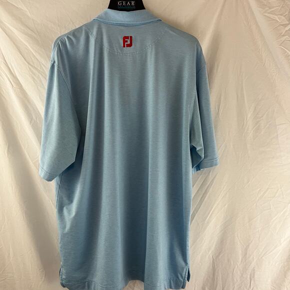 Footjoy Blue Athletic Golf Performance Polo Shirt Size XL - Picture 2 of 6